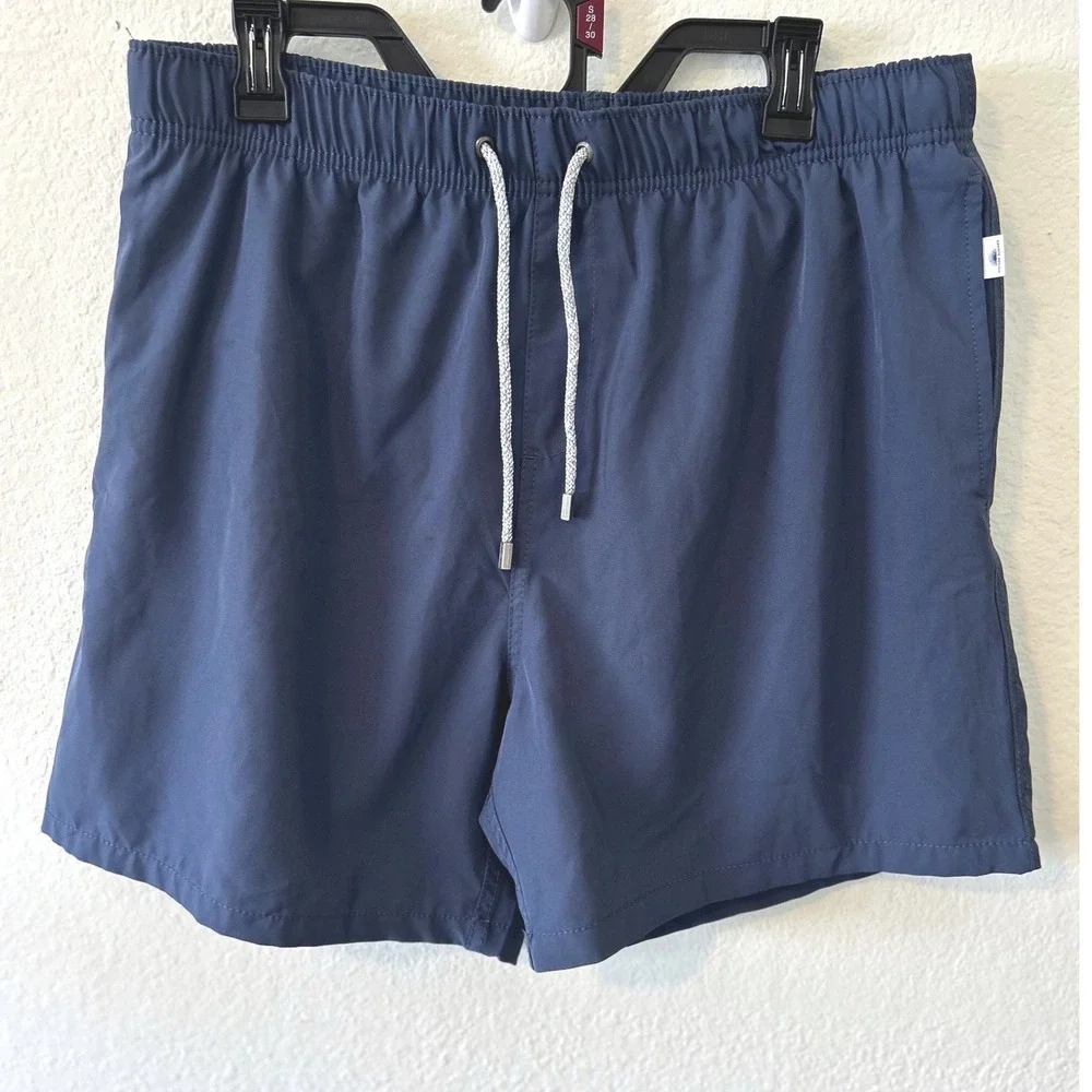 Vintage Summer Mens Navy Blue Swim Trunks Board Shorts XL‎